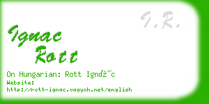 ignac rott business card